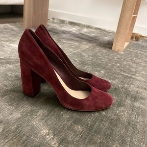 Randall Loeffler - Bordo Suede Pumps in size 10 / 40.5